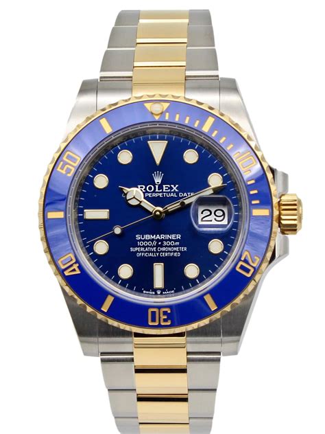 mens rolex submariner blue dial|Rolex Submariner blue two tone.